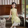 Novo Conjunto de Calça e Peça Superior sem Mangas Qipao para Crianças Verão 2026, Estilo Fresco e Artístico, Vestido Qipao Aprimorado