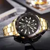 Nuevo Reloj de Moda para Hombre de Tres Ojos con Calendario, Tendencia de Venta Caliente, Correa de Cuero, Venta al por Mayor y Dropshipping del Fabricante, Esfera Grande