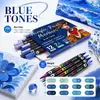 Conjunto de Marcadores Acrílicos de Duas Pontas e Duas Cores, Marcadores Metálicos com Ponta Macia, Canetas de Tinta à Base de Água Artísticas Específicas para Crianças