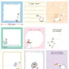 Notas Adhesivas de Dibujos Animados de Venta Caliente Transfronterizas, Bloc de Notas Retro Estilo Ins, Notas Adhesivas Creativas de Animales, Reutilizables y Desprendibles