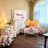 Capibara Lulu Proponer Confesar Decoración Tema de Dibujos Animados Interior Exterior Decoración con Globos Atmósfera Accesorios Sencillos Tablero KT
