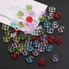Contas acrílicas transparentes facetadas de trevo de quatro folhas, pequenas e frescas, de 13mm, para confecção manual de bijuterias DIY, correntes de celular e componentes de acessórios