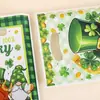 Suministrado Directamente por el Fabricante, Bolsas Tote de Trébol de Cuatro Hojas para Fiesta de Festival Irlandés, Bolsas Impresas con Texto en Inglés, Bolsas para Empaquetar Dulces, Bolsas de Regalo