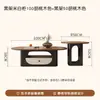 Mesa de centro oval de nogueira para uso doméstico na sala de estar, mesa de chá de designer francês para apartamento pequeno, luxo leve, retrô vintage de alta qualidade