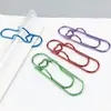 Clip de metal de colores para bolígrafo, Clip para papel con forma de corazón, Clip para encuadernar de cuaderno, Clip de presión