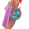 Nuevo Llavero de Botella de Arena Movediza de Durazno Muñeca Linda Colgante Decorativo para Bolsa de Regalo