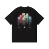 24SS Marca de moda transfronteriza europea y americana amri Peace Pigeon Camiseta casual de manga corta con estampado para hombres y mujeres Camiseta de primavera de media manga de calle americana