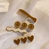 Novo Milk Curry Color Hairpin Side Clip Lado das mulheres Cute Hairpin Duckbill One-word Clip Bangs Clip Headwear Clip