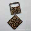 Funda Plegable con Brillo y Patrón de Cuadros con Estampado de Leopardo Adecuada para Samsung Zflip4 Lujo Ligero Apple Iphone17Pro