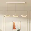 Lámpara de araña de madera de color crema estilo nórdico moderno simple para restaurante, lámpara de araña atmosférica creativa de cielo estrellado para mesa de bar, isla