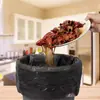 Bolsas de basura con cordón para uso doméstico, portátiles, engrosadas, para uso en cocina y dormitorio, bolsas de limpieza de plástico desechables