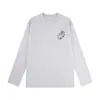 Camiseta de Manga Larga Estilo Hong Kong Algodón Puro Cuello Redondo Parte Inferior Holgada Camiseta Interior Trendy para Mujer Otoño 2025 Nueva Ropa para Mujer