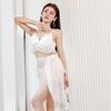 Nuevo Traje de Baño de Verano 2026 para Mujer, Bikini de Dos Piezas de Malla con Forma Cuadrada con Aros, Bikini Sexy
