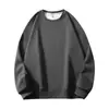 Sudadera de punto con cuello redondo transfronteriza, nuevo estilo de principios de otoño, corte holgado, talla grande, top simple y popular, unisex, manga larga, color liso, forro polar