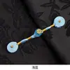 Botones de Hebilla Pan de Qipao Nuevo Estilo Chino Tejido a Mano Alambre Envuelto Perla Dorada Quemador de Incienso Botón de Tela de Una Palabra Hebilla Decorativa Retro Hanfu