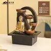 Xintianquan Estátuas de Buda do Sudeste Asiático Ornamentos de Água Corrente Água Circulante Escritório Sala de Estar Ornamentos Zen Fonte Pequena de Mesa