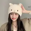 Gorro de lana popular para mujer, invierno 2023, nuevo gorro de punto cálido de moda para mujer, orejeras, gorro frío, moda