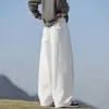 Pantalones deportivos casuales de pierna ancha holgados para hombre y mujer, de corte recto, con caída, grises, de alta resistencia, estilo americano/personalizado, de moda, para otoño.
