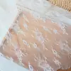 Tela de Cortina Blanca con Adorno de Encaje de Malla Fondo para Fotografía de Bodas Falda para Mesa de Comedor Tela para Ropa