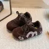 Zapatillas Deportivas Infantiles 2026 Modelo Nuevo de Otoño para Niños y Niñas, Color Sólido Suela Suave Antideslizantes de Velcro Casuales para Correr para Niños Mayores