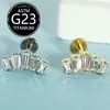 Piercing Corporal Novo Modelo F136 Titânio Corpo Coroa de Zircônia Rosca Interna Unha de Lábio Unha de Nariz Unha de Orelha Atacado