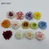 Cabeças de flores de rosa artificiais para decoração de casamento, acessórios DIY feitos à mão, flores de seda multicoloridas, materiais florais de 9 cm