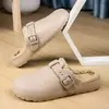 Sapatos de Algodão Femininos para Moda de Inverno, Slip-Ons Leves, Confortáveis, Antiderrapantes, Quentes, Modernos para Uso Doméstico, Cor Sólida, Versátil