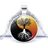 Colar de fofoca Yin Yang Preto e Branco feminino all-match pedra do tempo pingente Taiji borboleta moda corrente de suéter joia atacado