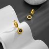 Pendientes de acero de titanio para uso diario, sencillos, con hebilla para todas las orejas, con números romanos, diseño de nicho de moda, exquisitos.