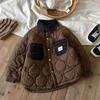 Chaqueta acolchada de algodón ligera para niño pequeño, bonita, invierno 2024, nueva, cárdigan grueso y cálido para niños y niñas, top para niños