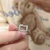 Anillo de gatito lindo de estilo japonés para niña, suave, dulce, anillo de gato kt, anillo versátil para pareja, regalo de cumpleaños para mejor amiga