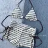 [5 cores] Novo maiô de duas peças com estampa de bolinhas e listras, com design decotado, perfeito para um look sexy e atraente