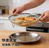 Rejilla para cocinar al vapor y rejilla para asar de acero inoxidable para uso en la cocina, soporte multifuncional con patas para freidora de aire, para escurrir y controlar el aceite