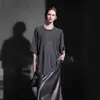 Camiseta de Seda Refrescante com Manga Média para Mulheres, Silhueta Solta em Tencel, Top de Tricô Arejado, Blusa de Verão com Caimento, Novo