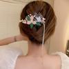 Nuevo Estilo Chinoiserie Lujo Accesible Hebilla para Coleta con Borla Flor de Perla Incrustada de Diamantes Pasador Pinza de Agarre de Moda Accesorios para el Cabello de Gama Alta para Mujeres