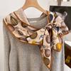 Bufanda Larga de Imitación Seda y Lana de Doble Cara y Doble Capa con Borde Biselado para Mujer, Primavera, Otoño e Invierno, con Correa Ancha, Bufanda Versátil