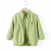 Nova Jaqueta Casual de Primavera e Outono para Crianças, Nova Jaqueta com Capuz para Meninos e Meninas, Jaqueta com Zíper em Fleece Dupla Face, Em Estoque