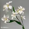 Flores Artificiais: Orquídea Chama de 7 Cabeças, Material Floral de Alta Qualidade para Arranjos de Casamento, Série de Cores Jardim de Monet, Flores de Seda, Lírio da Chuva, Flores Artificiais