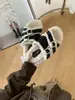 Pantuflas de Lana y Piel Genuina Estilo Coreano para Mujer, Suela Gruesa, Para Uso en Exteriores 2026 Invierno Retro Nicho Perezoso Birken Pantuflas de Algodón