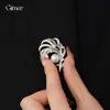 Broche Exquisito Estilo Francês Pena Zircônia Laço Pérola, Acessório de Alfinete de Luxo de Alta Qualidade, Acessório de Roupa da Moda