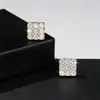 Pendientes Hip-Hop Cuadrados Geométricos Europeos y Americanos de Moissanita Plata de Ley S925 Cuadrados de Moda Versátiles Tendencia