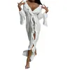 Cardigan de Encaje de Manga Larga para Vacaciones Transfronterizas Europeas y Americanas Vestido de Playa Cubrebikini Protección Solar Ropa para Mujer Venta al por Mayor