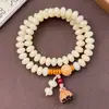 Pulseira de Contas de Ábaco de Dunhuang com Sementes de Bodhi Pulseira de Contas de Oração de Círculo Duplo para Mulheres Atacado Dunhuang Transfronteiriço