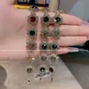 Pulsera de Cristal de Zirconia Colorida Estilo Palacio Retro de Lujo Ligero Nueva Celebridad de Internet Temperamento Simple Pulsera de Gama Alta