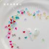 50 Mini Decoraciones para Uñas en Forma de Corazón Transparente, Pequeños Corazones de Melocotón Coloridos de Resina, Accesorios 3D para Uñas, Venta al por Mayor Mixta