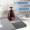 Tapete de silicone para máquina de café transfronteiriço, tapete de escoamento, tapete de mesa destacável, resistente a altas temperaturas, resistente a arranhões, tapete para bancada de cozinha