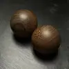 Pelota de Fitness Tallada Lisa de Sándalo Dorado, Pelota de Salud, Pelota para Girar en la Mano, Regalo para Personas de Mediana Edad y Mayores, Regalo de Artesanía Antigua