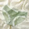 Nova Roupa Íntima Feminina Sem Marcas, Cintura Média, Renda Jacquard Sexy, Bolsa para Roupa Íntima, Confortável no Quadril, Estudante, Graphene Antibacteriano