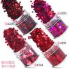 Dark Red Laser Set Cross-Border 12 cores Mixed Nail Art Sequins Espumante em pó Nail Art Jewelry Drill Nail Sticker