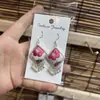 Pendientes de Pieza Bordada Vintage Bordados a Mano de Estilo Étnico de Moda, Colgantes de Oreja Pequeños Cortos con Borlas, Joyería de Plata Miao de Yunnan para Mujeres